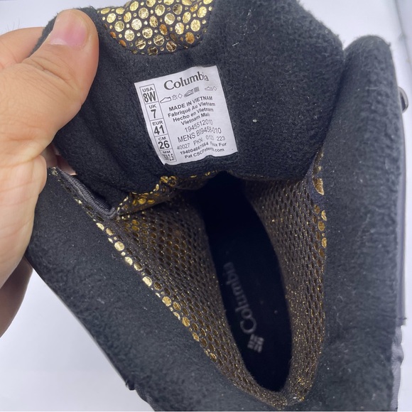 COLUMBIA mens Bugaboot celsius black boots Size 8 Wide waterproof insulation - Picture 7 of 12